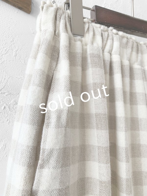 画像8: MARCHE' DE SOEUR／ブルジョンパンツ・ベージュチェック (8)