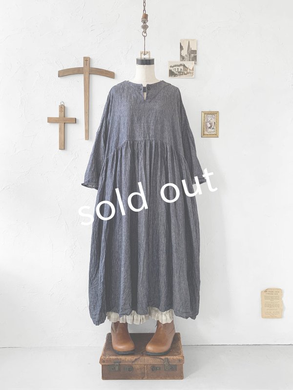 画像4: MARCHE' DE SOEUR／２wayギャザーワンピース・デニム (4)