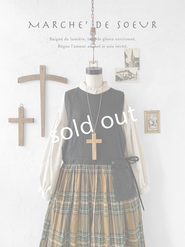 画像2: MARCHE' DE SOEUR／バッククロスワンピース・オータムチェック (2)