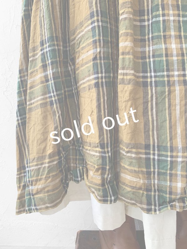 画像3: MARCHE' DE SOEUR／ラッフル襟のワンピース・オータムチェック (3)