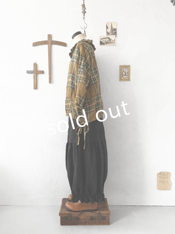 画像6: MARCHE' DE SOEUR／ラッフル襟の裾絞りプルオーバー・オータムチェック (6)