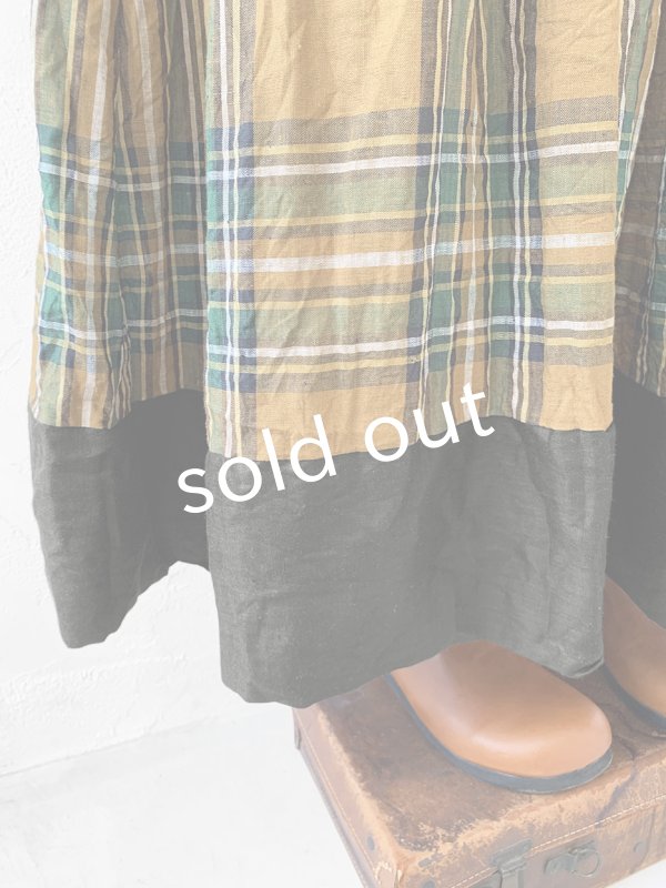 画像7: MARCHE' DE SOEUR／バッククロスワンピース・オータムチェック (7)