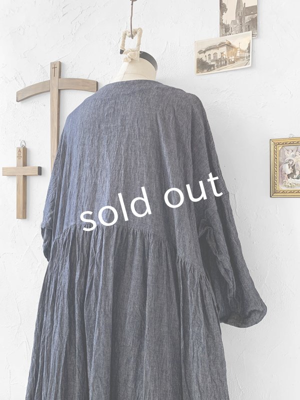 画像13: MARCHE' DE SOEUR／２wayギャザーワンピース・デニム (13)