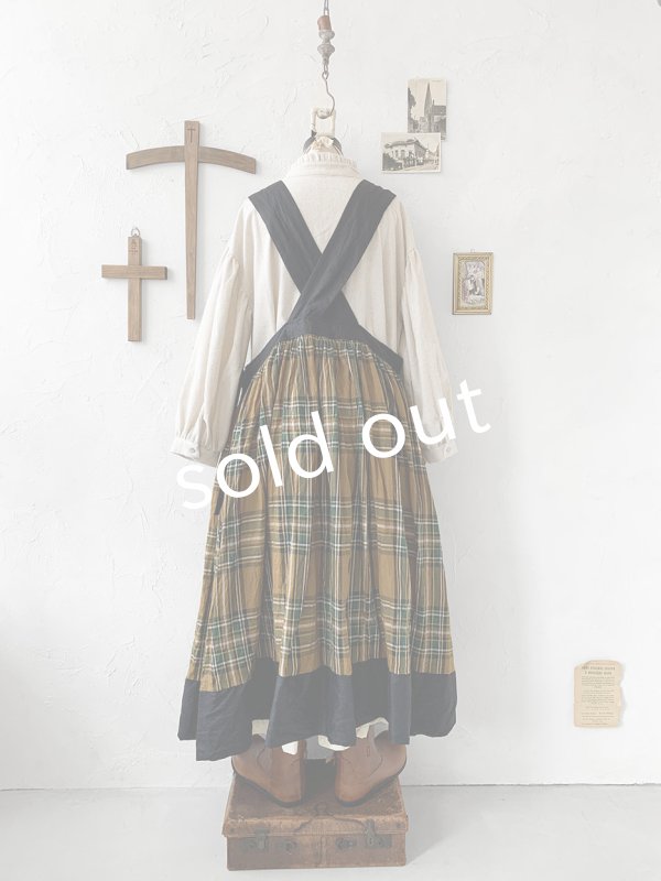 画像9: MARCHE' DE SOEUR／バッククロスワンピース・オータムチェック (9)
