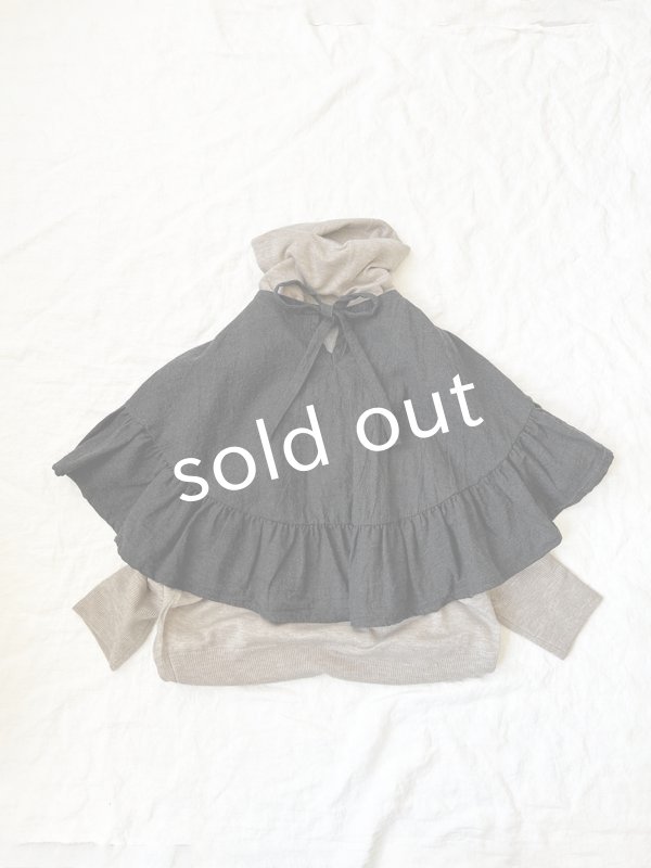 画像5: Avenue／ウールギャザーポンチョ・スミクロ (5)