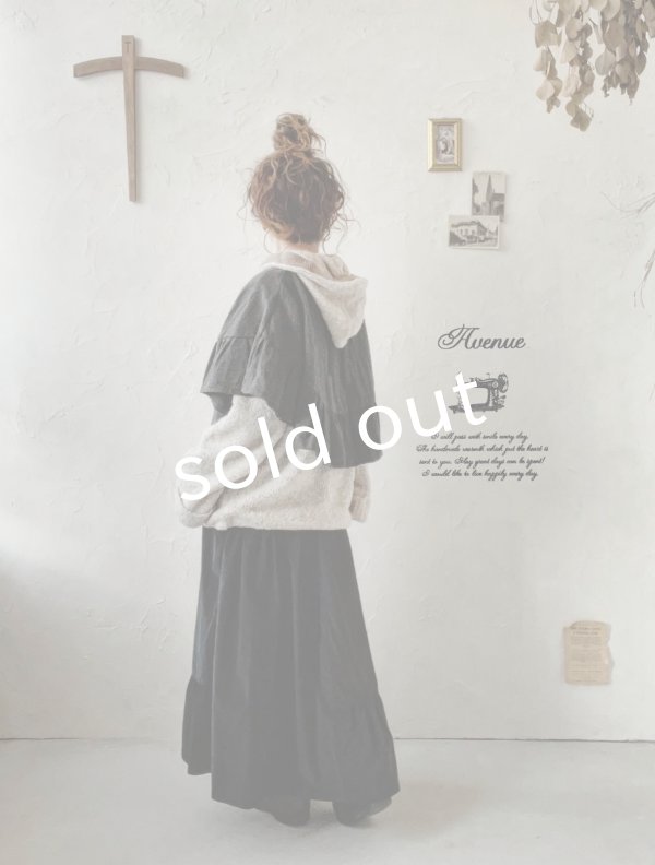 画像9: Avenue／ウールギャザーポンチョ・スミクロ (9)