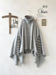 画像1: 【30%OFF】08mab/もちもちタートルニットポンチョ・グレー (1)