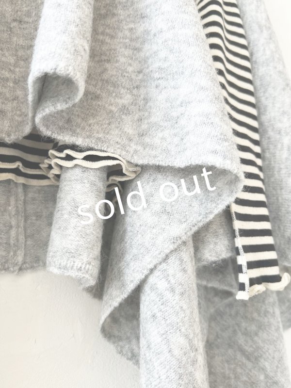 画像4: 【30%OFF】08mab/もちもちタートルニットポンチョ・グレー (4)