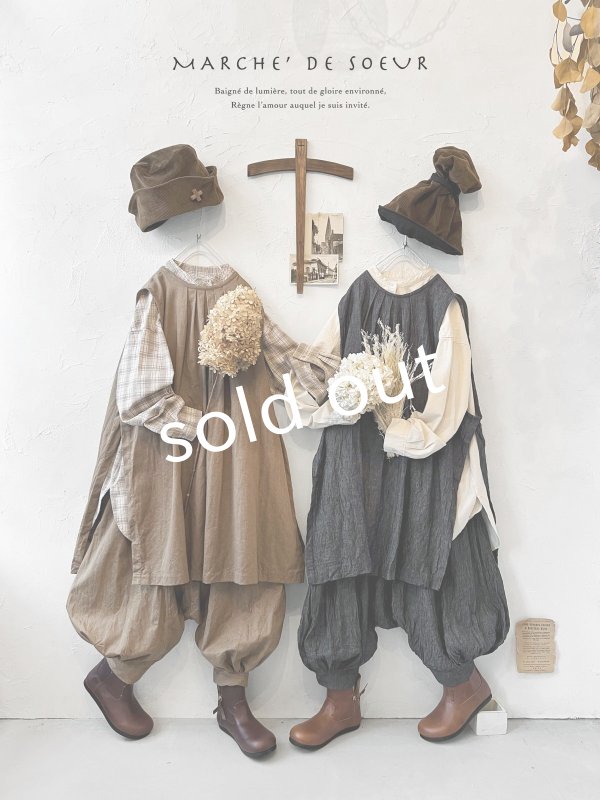 画像2: MARCHE' DE SOEUR/王様パンツ・アーモンドツイル (2)