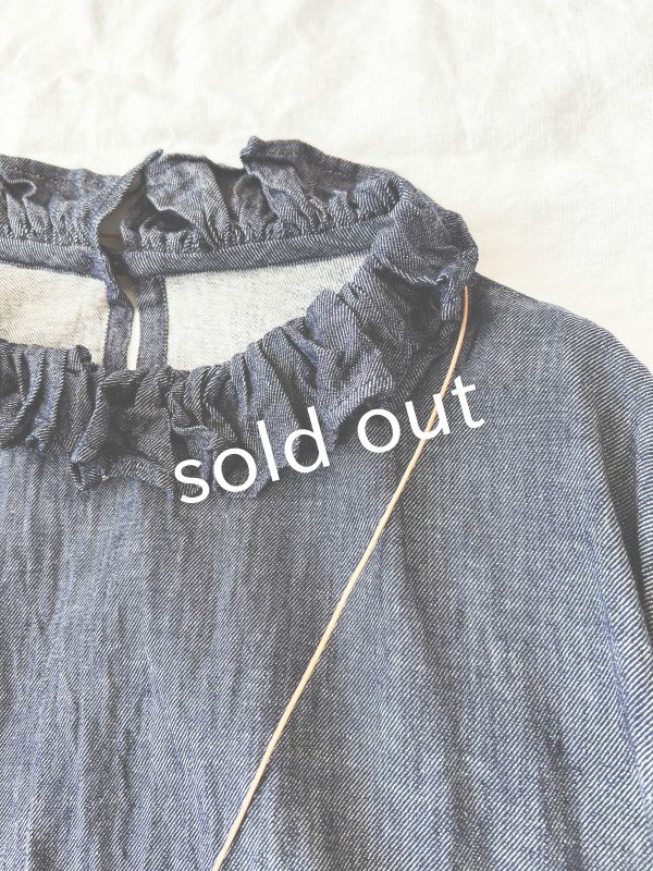 画像5: MARCHE' DE SOEUR／ラッフル襟のワンピース・デニム (5)