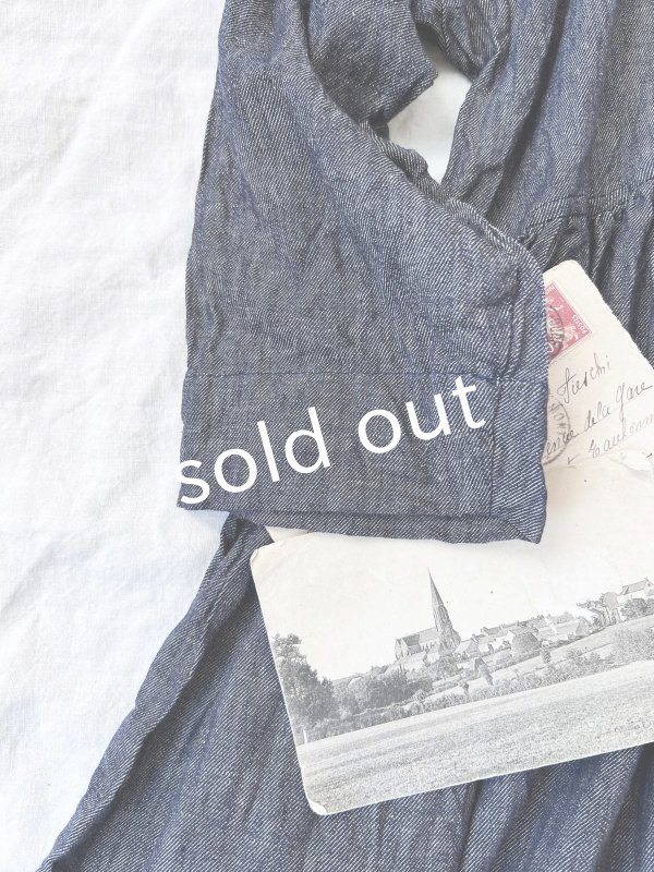 画像4: MARCHE' DE SOEUR／ラッフル襟のワンピース・デニム (4)