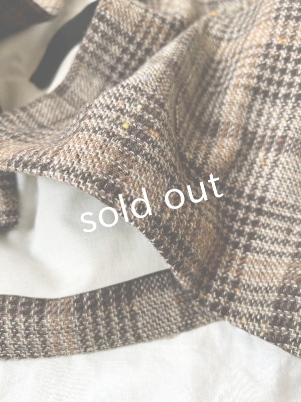 画像12: MARCHE' DE SOEUR／セーラ襟のタッセルちびコート・ブラウンチェック (12)