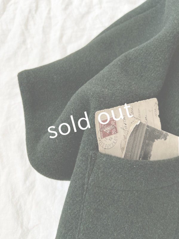 画像10: MARCHE' DE SOEUR／セーラ襟のタッセルちびコート・ダークグリーンモッサ (10)