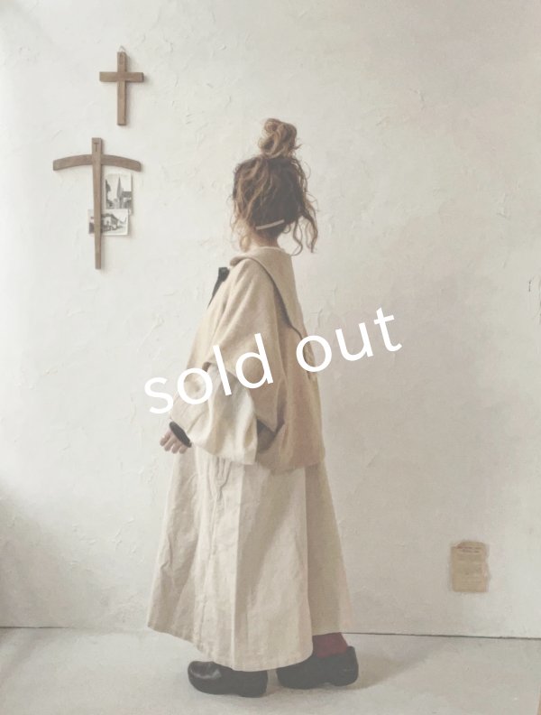 画像16: MARCHE' DE SOEUR／セーラ襟のタッセルちびコート・ボタニカルブラック (16)