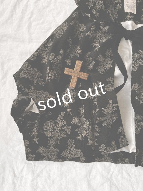 画像11: MARCHE' DE SOEUR／セーラ襟のタッセルちびコート・ボタニカルブラック (11)