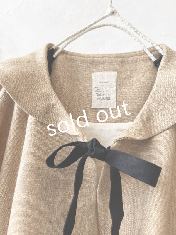 画像5: MARCHE' DE SOEUR／セーラ襟のタッセルちびコート・ベージュツイード (5)