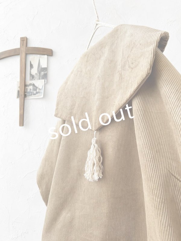 画像6: MARCHE' DE SOEUR／セーラ襟のタッセルちびコート・シナモンコーデュロイ (6)