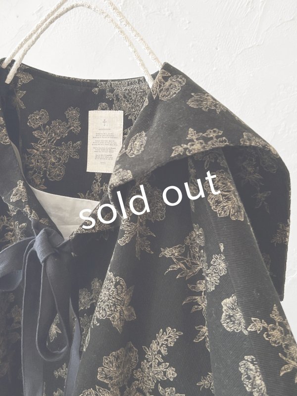 画像2: MARCHE' DE SOEUR／セーラ襟のタッセルちびコート・ボタニカルブラック (2)