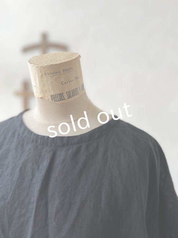 画像3: Avenue/フリルギャザーポンチョ・黒 (3)