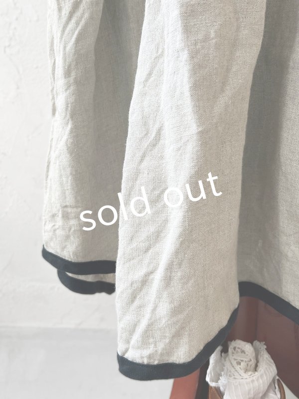 画像8: Avenue／丸襟ギャザーワンピース・生成り (8)