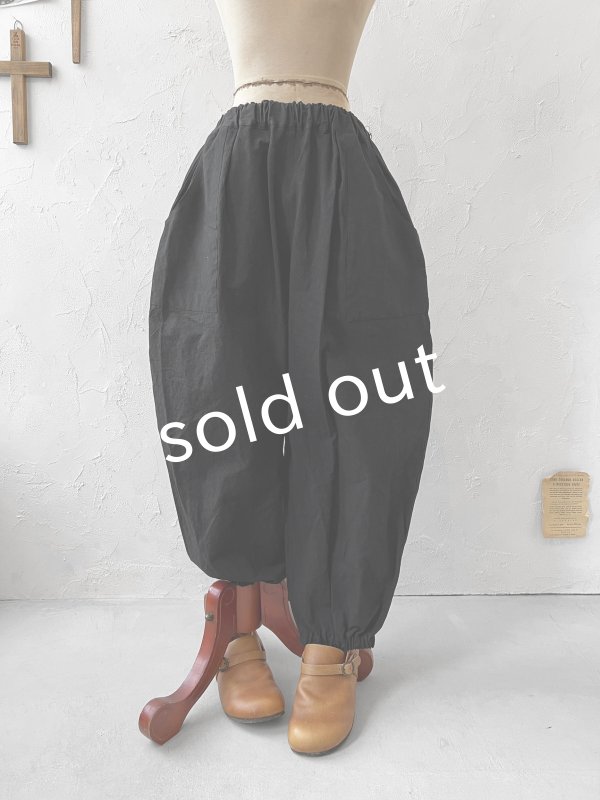 画像4: je suis comme je suis/ワイドファティーグパンツ・黒 (4)