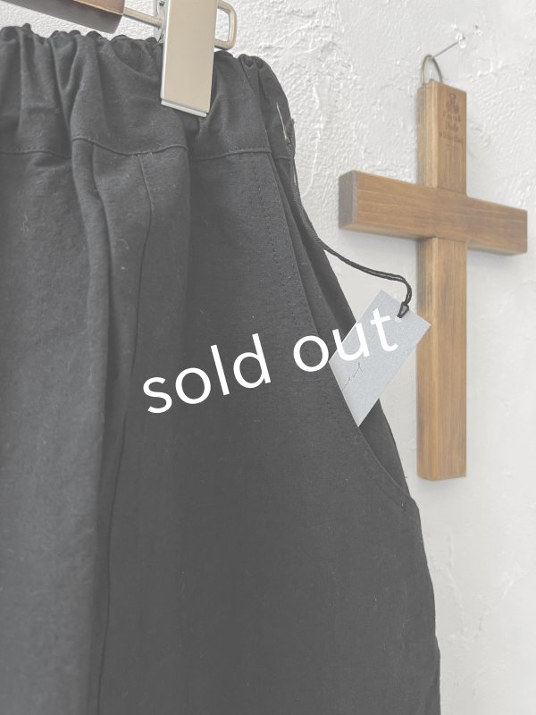 画像8: je suis comme je suis/ワイドファティーグパンツ・黒 (8)