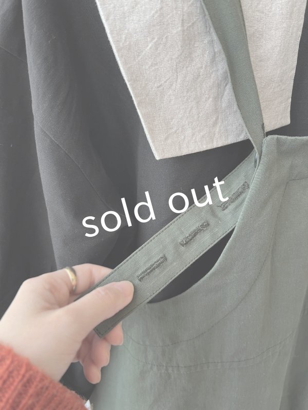 画像7: je suis comme je suis/パイピングポケットサロペット・モス (7)