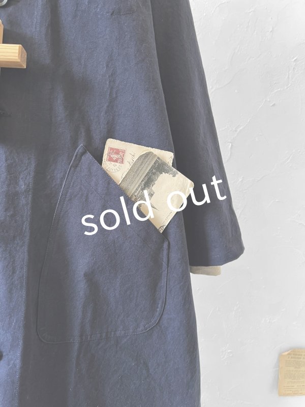 画像8: je suis comme je suis/フレンチワークコート・ネイビー (8)