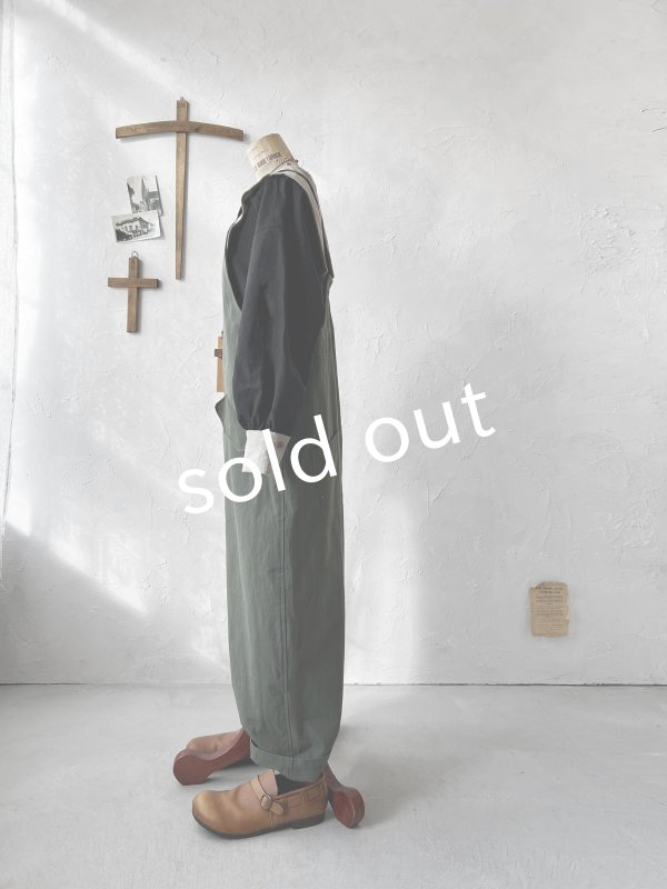 画像5: je suis comme je suis/パイピングポケットサロペット・モス (5)