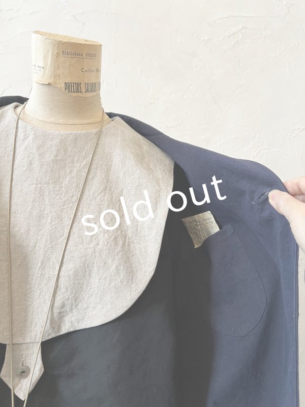 画像3: je suis comme je suis/フレンチワークコート・ネイビー (3)