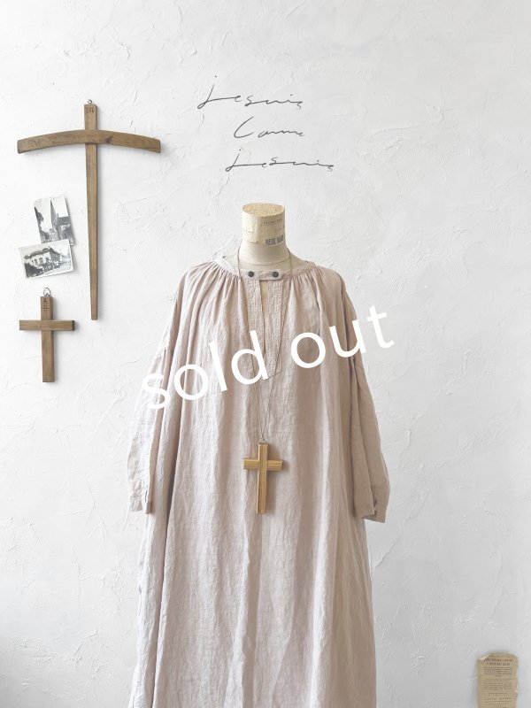 画像2: je suis comme je suis/花笑みのステッチドレス・ピンク (2)