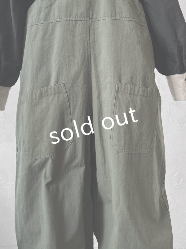 画像8: je suis comme je suis/パイピングポケットサロペット・モス (8)