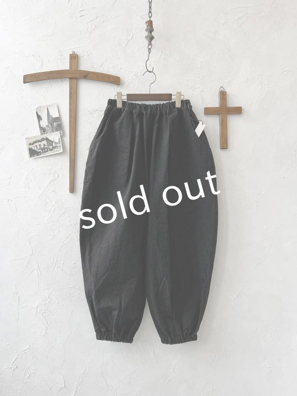 画像7: je suis comme je suis/ワイドファティーグパンツ・黒 (7)