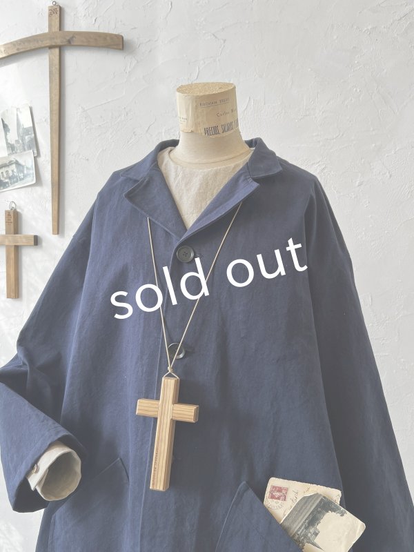 画像6: je suis comme je suis/フレンチワークコート・ネイビー (6)