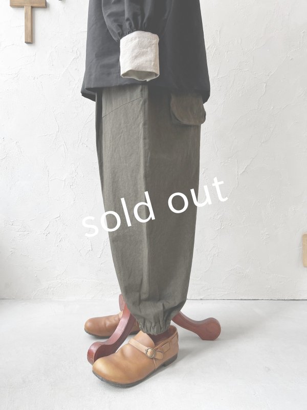 画像4: je suis comme je suis/ワイドファティーグパンツ・アーミーグリーン (4)