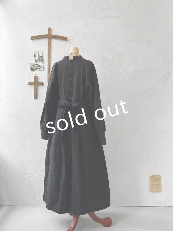 画像7: je suis comme je suis/ "marguerite" ロングドレス・ブラック (7)