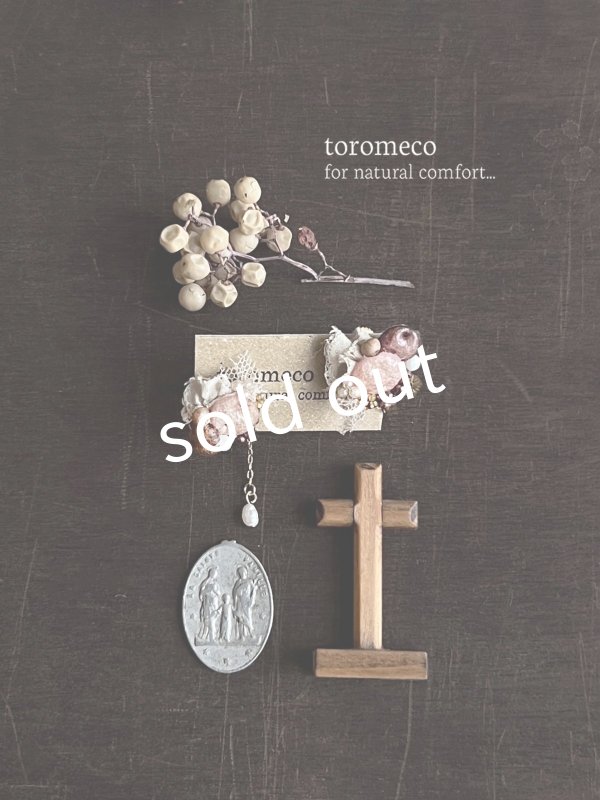 画像7: toromeco／”tsubuto” スフレスパンコールのイヤリング ・ピンクブラウン (7)