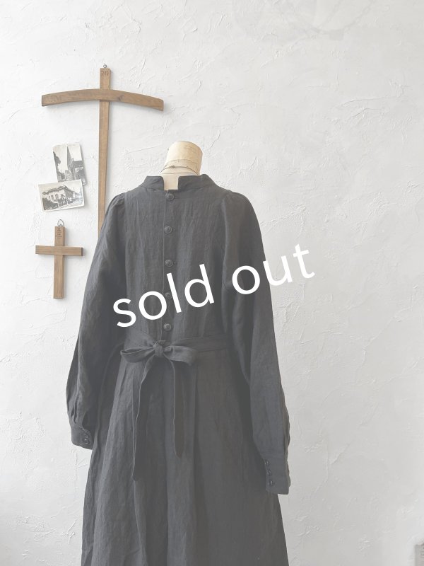 画像8: je suis comme je suis/ "marguerite" ロングドレス・ブラック (8)