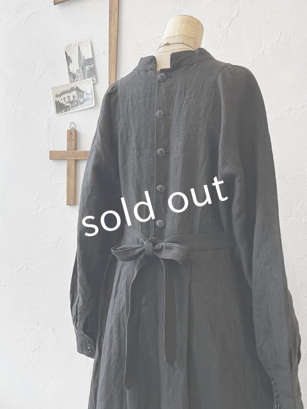 画像10: je suis comme je suis/ "marguerite" ロングドレス・ブラック (10)