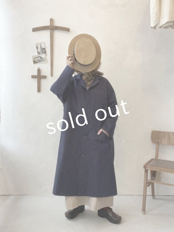 画像10: je suis comme je suis/フレンチワークコート・ネイビー (10)