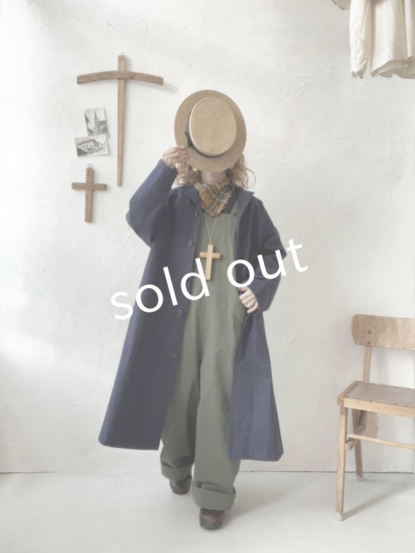 画像9: je suis comme je suis/フレンチワークコート・ネイビー (9)