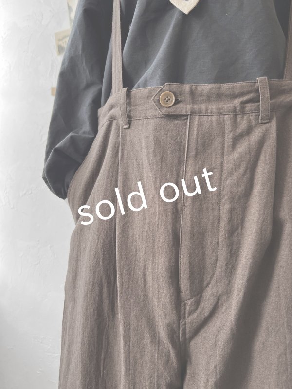 画像3: je suis comme je suis/サスペンダーパンツ・ブラウン (3)