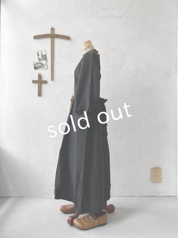 画像5: je suis comme je suis/ "marguerite" ロングドレス・ブラック (5)