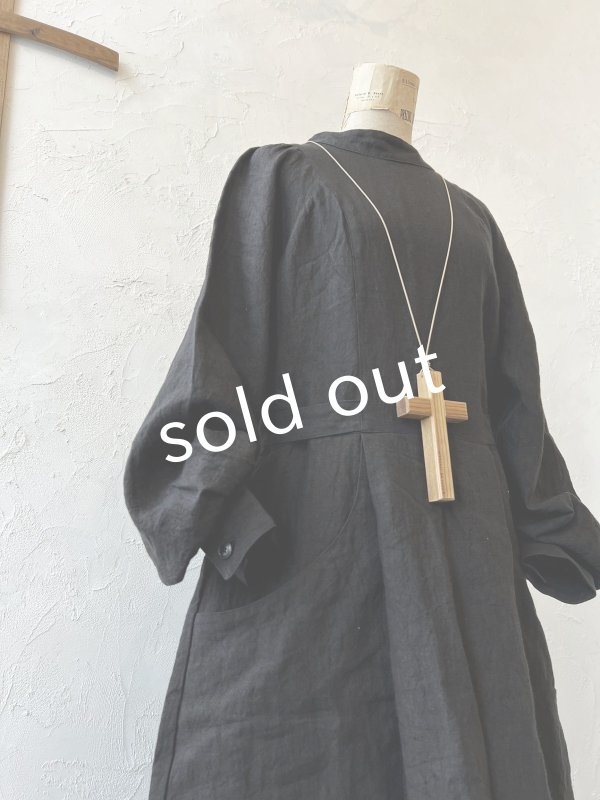 画像4: je suis comme je suis/ "marguerite" ロングドレス・ブラック (4)