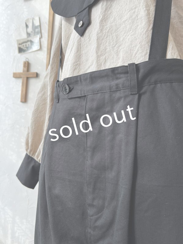 画像4: je suis comme je suis/サスペンダーパンツ・ブラック (4)