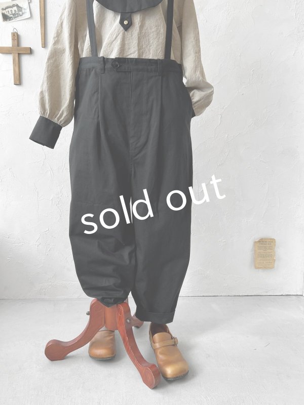 画像2: je suis comme je suis/サスペンダーパンツ・ブラック (2)