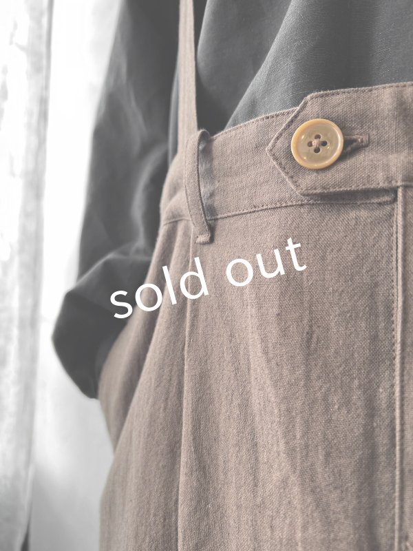 画像4: je suis comme je suis/サスペンダーパンツ・ブラウン (4)