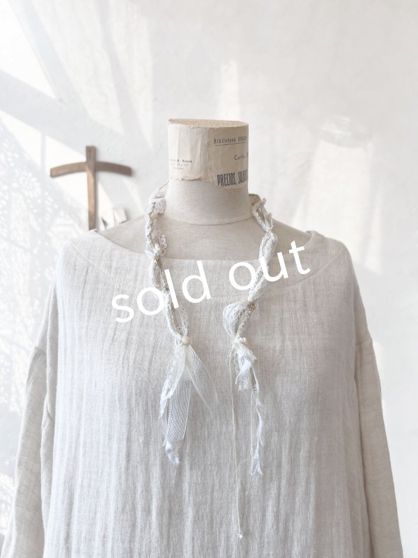 画像6: toromeco／アンティークレースと天然石のラリエット (6)