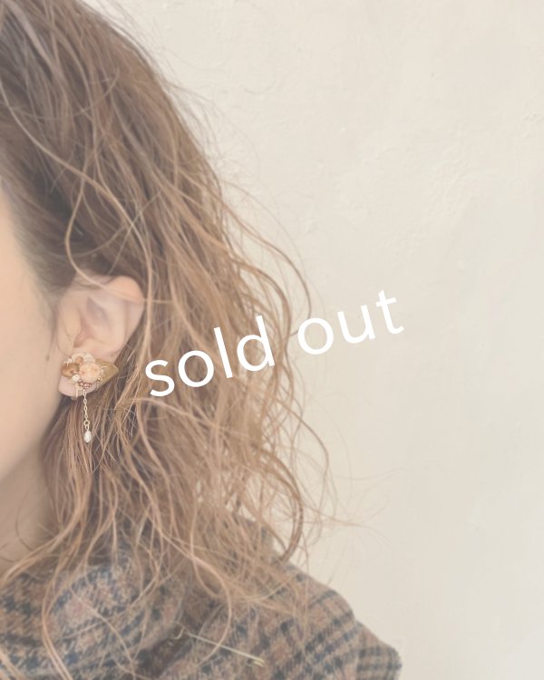 画像11: toromeco／”tsubuto” スフレスパンコールのイヤリング ・ピンクブラウン (11)