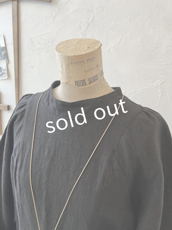 画像3: je suis comme je suis/ "marguerite" ロングドレス・ブラック (3)